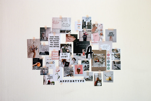 vision board | collage on wall